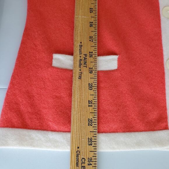 Women Talbots Coral Ivory Cashmere Cardigan PL Ladylike Retro Classic Career NEW - Picture 11 of 11